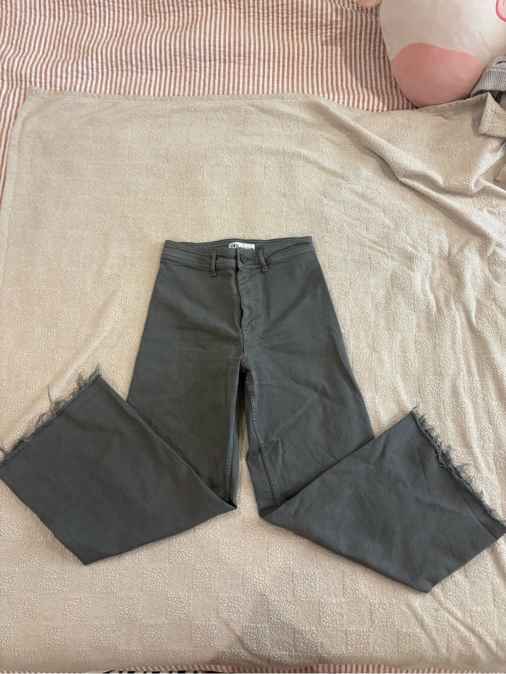 Zara Marine Wide Leg Jean Gray 8